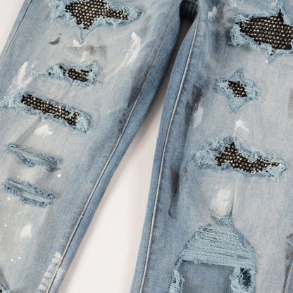 Slim Fit Jeans Blue Diamond Black