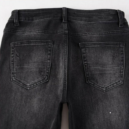 Slim Fit Jeans Red Diamond Black