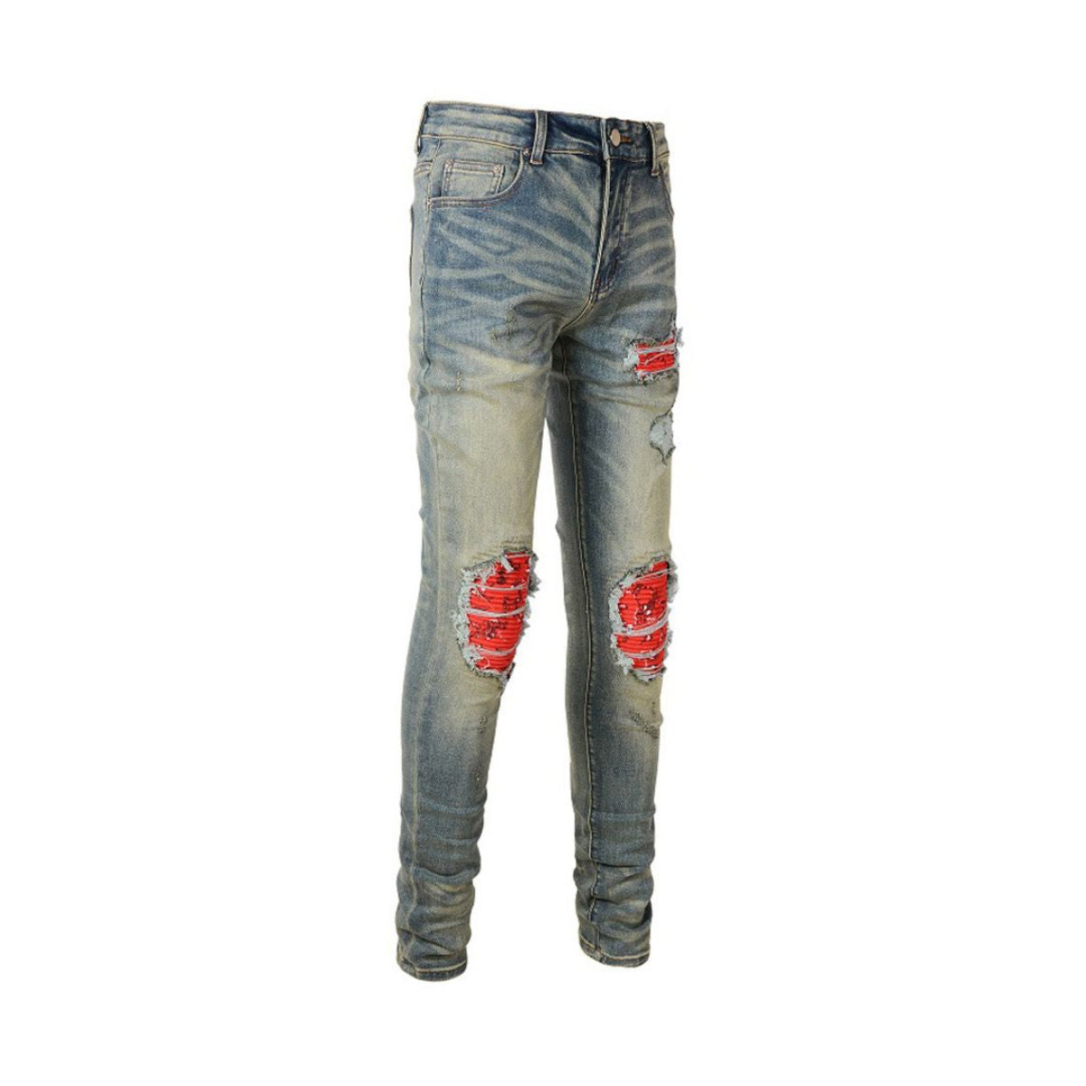 Slim Fit Jeans Flag Red