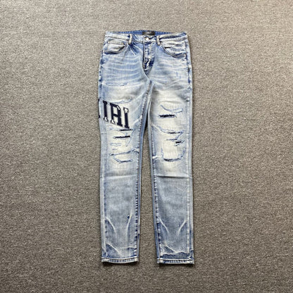 Amiri Jeans Washed Light Blue