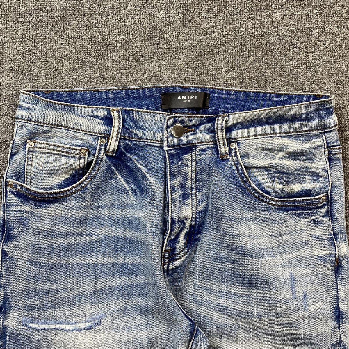 Amiri Jeans Washed Light Blue