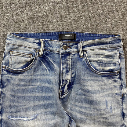 Amiri Jeans Washed Light Blue