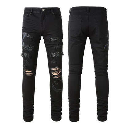 Amiri Jeans Black Snake