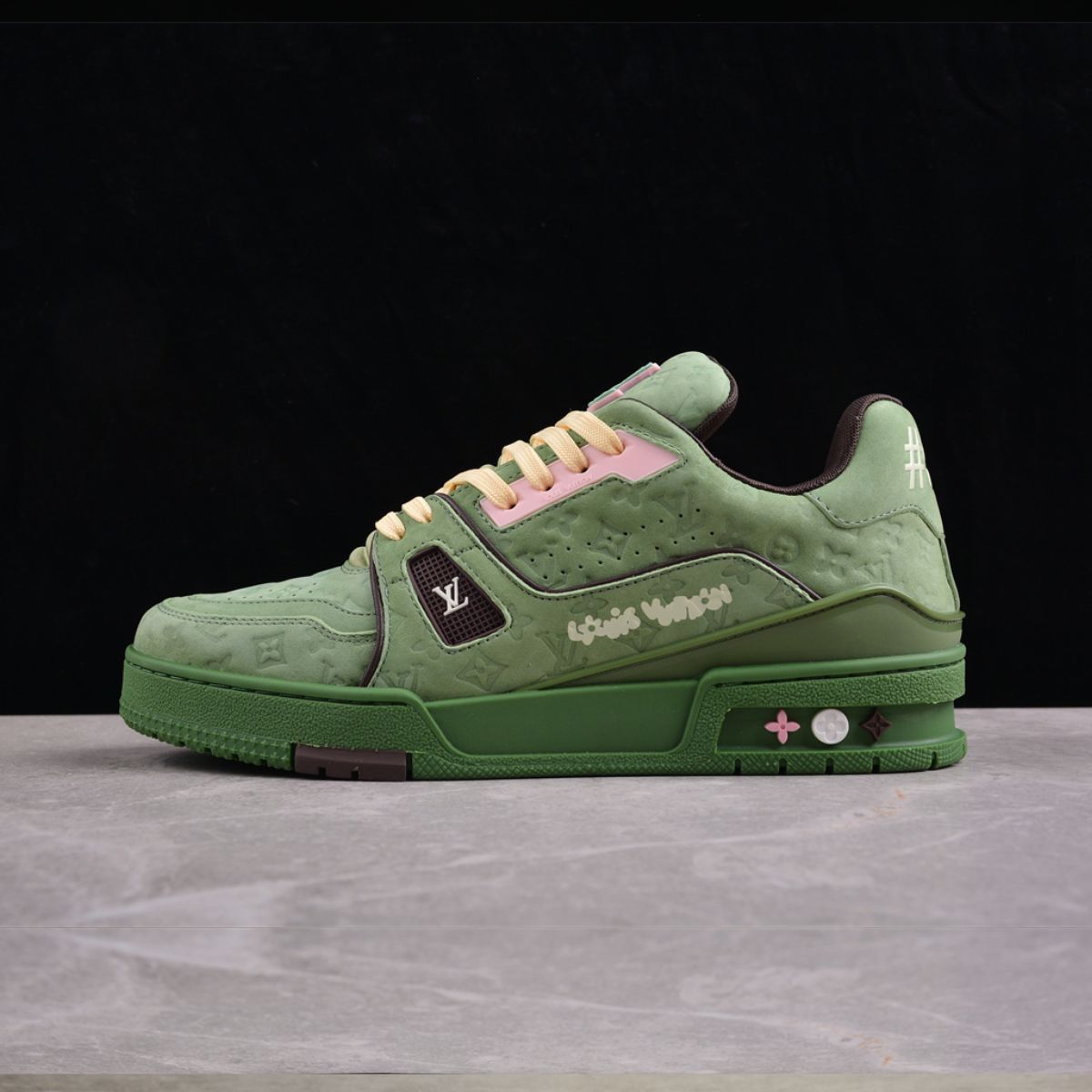 Louis Vuitton Trainer Monogram Green