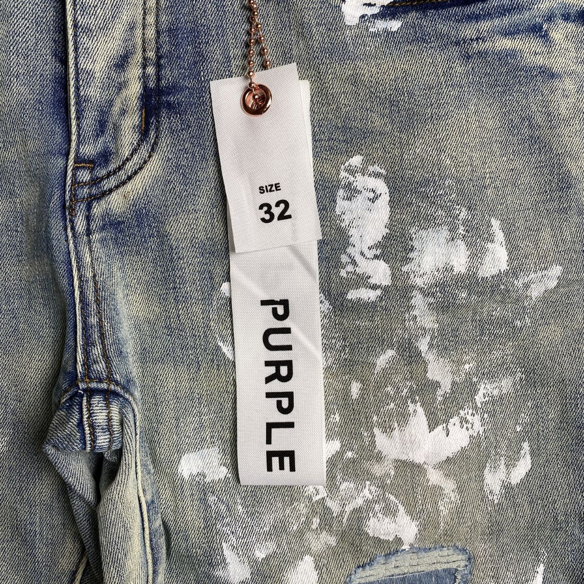 Purple Brand Jeans Navy Blue with Paint Splatters