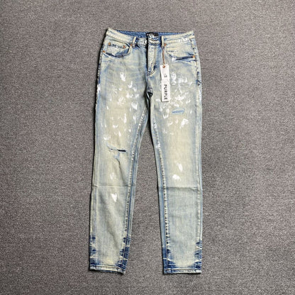 Purple Brand Jeans Navy Blue with Paint Splatters