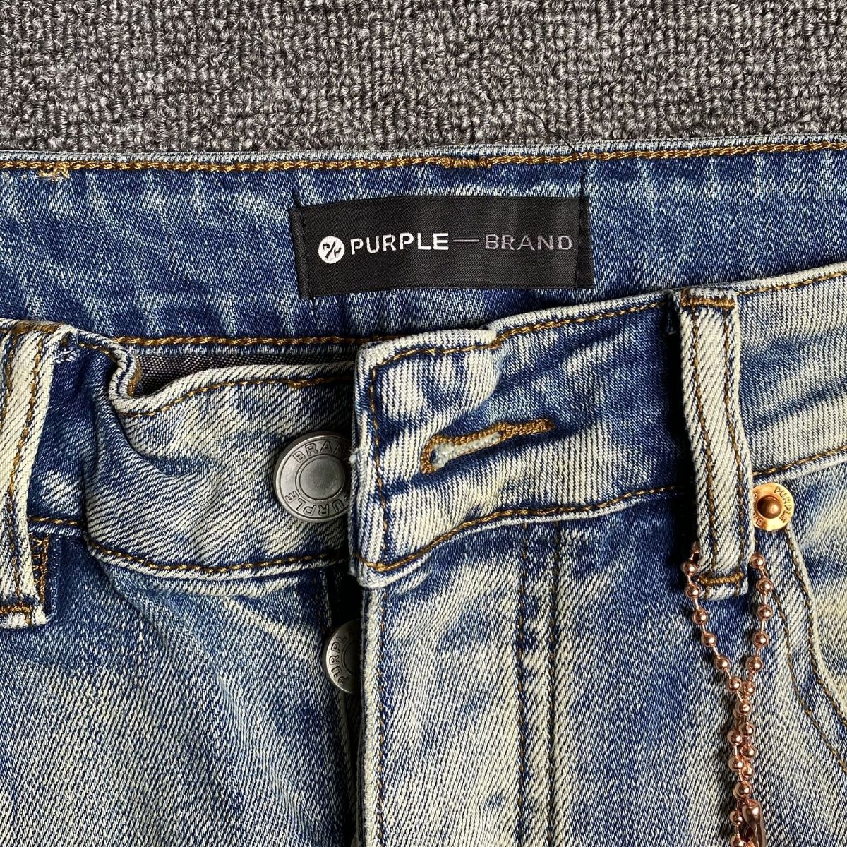 Purple Brand Jeans Navy Blue with Paint Splatters