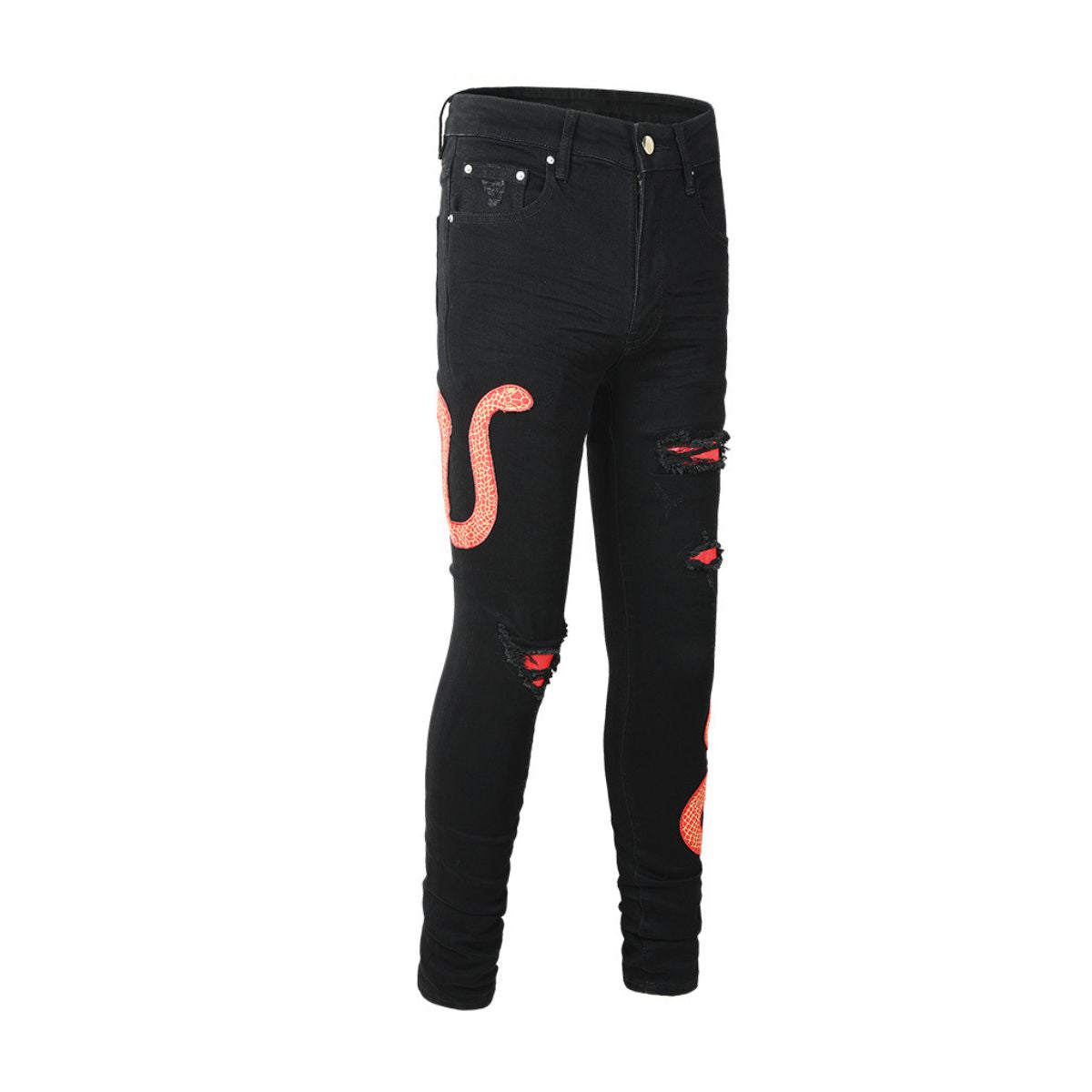 Amiri Jeans Snake Red Black