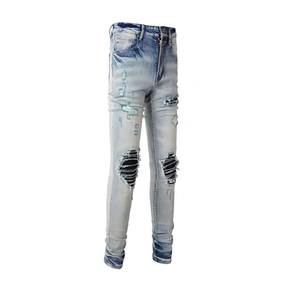 Slim Fit Jeans Blue And Black
