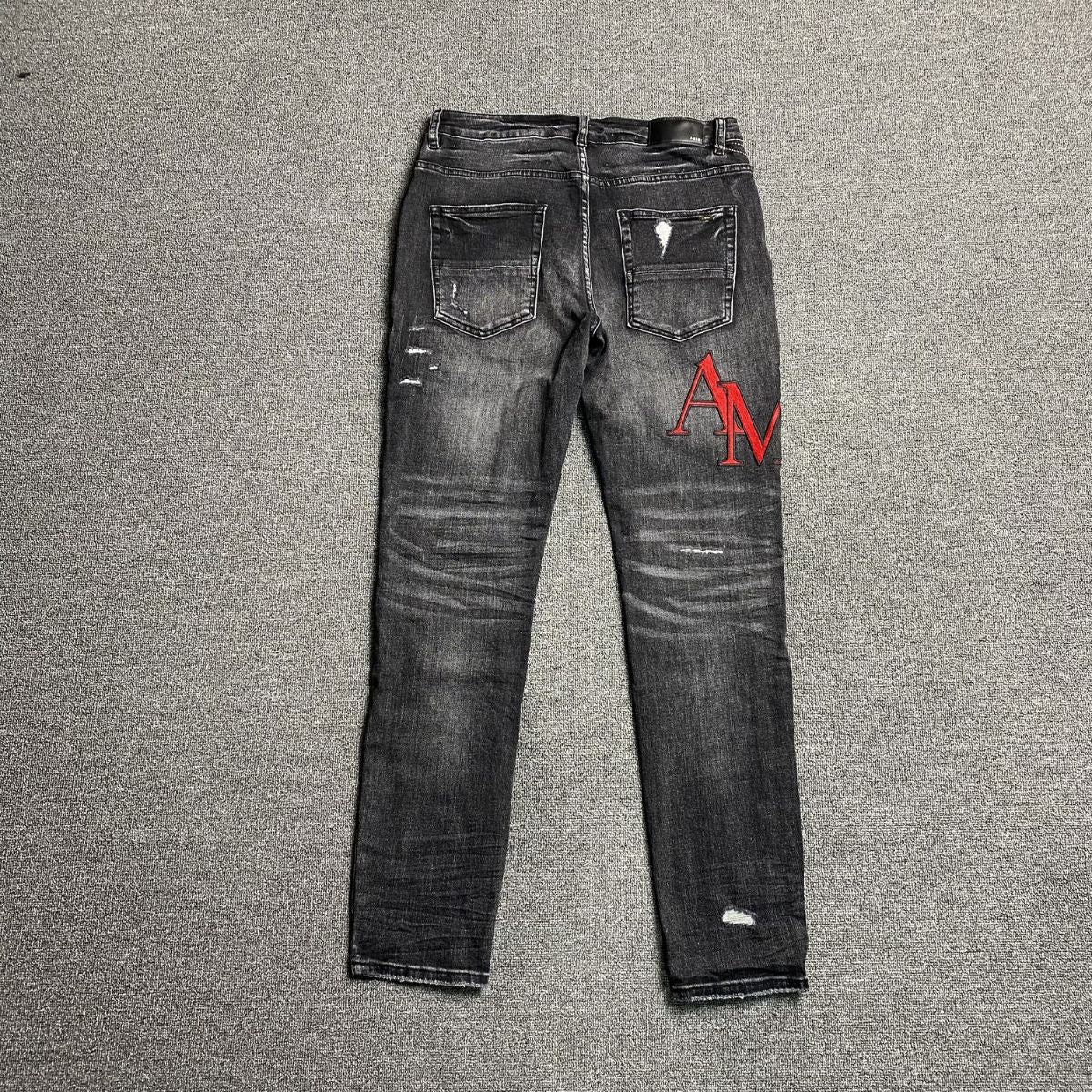 Amiri Jeans Black And Red