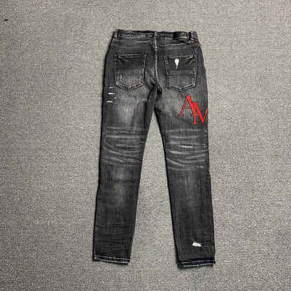 Amiri Jeans Black And Red