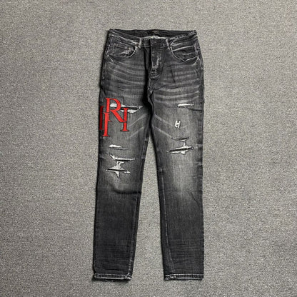Amiri Jeans Black And Red
