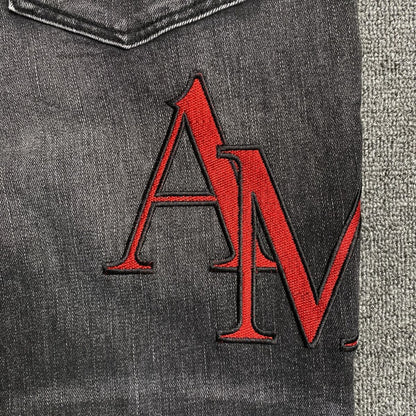 Amiri Jeans Black And Red