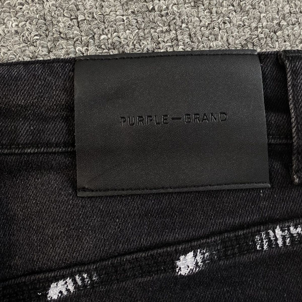 Purple Brand Jeans Black Splashes Of White Paint