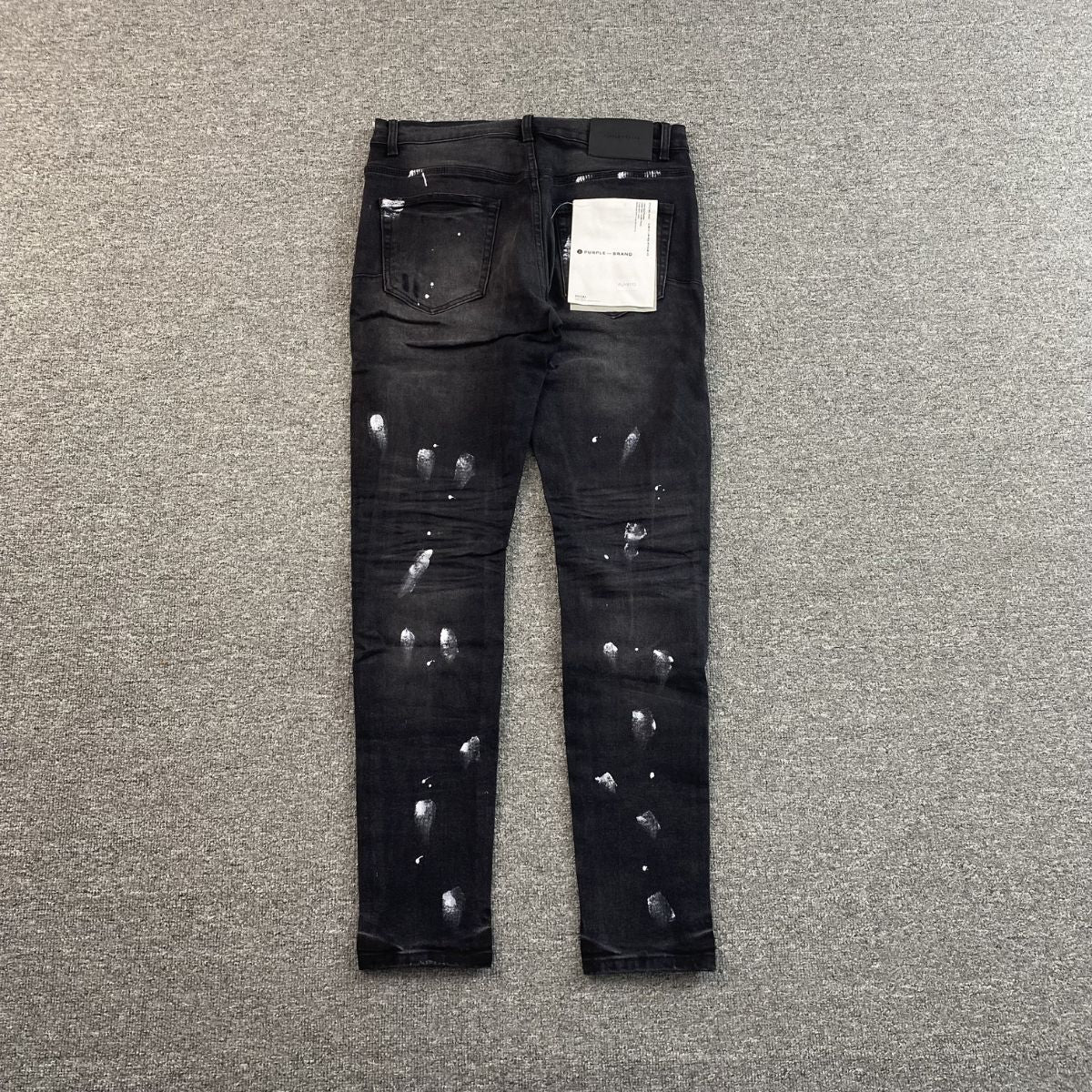Purple Brand Jeans Black Splashes Of White Paint